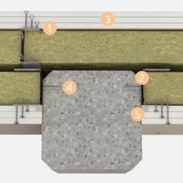 W115.14 Tre lag Veggtilslutning betongsøyle – B